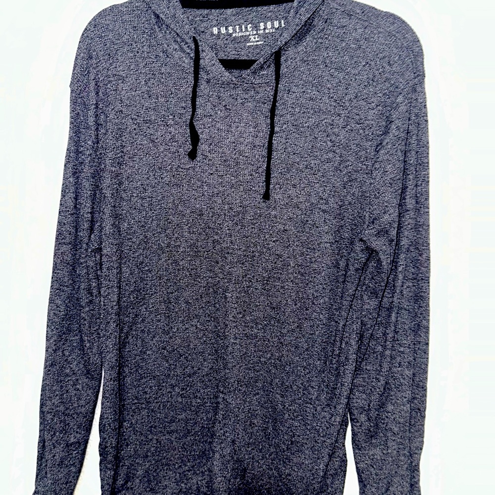 Rustic soul Gray Knit Popover Relaxed Lightweight Long Sleeve Cotton XL